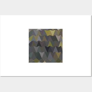 Feldgrau Gray Abstract Low Polygon Background Posters and Art